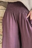 Basso Shirring Sailor Palazzo Pant Deep Damson